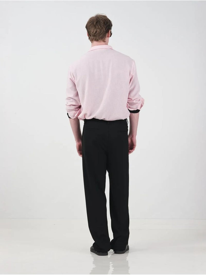 Chemise boutonnée à manches longues oversize giesto Rose clair - Kiabi