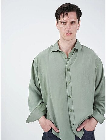 Chemise boutonnée à manches longues oversize giesto