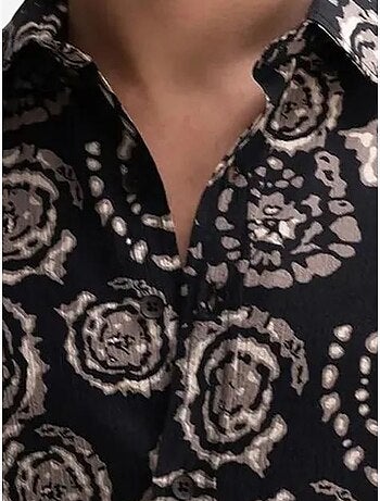 Chemise boutonnée à motif abstrait giesto
