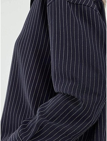 Chemise boutonnée à rayures avec col chemise