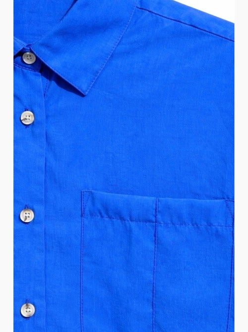 Chemise boutonnée coupe décontractée avec poche mixray - Kiabi Chemise boutonnée coupe décontractée avec poche mixray - Kiabi