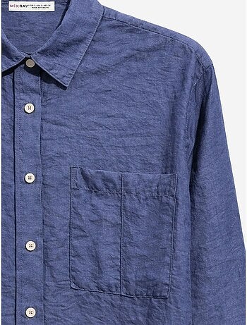 Chemise boutonnée coupe décontractée avec poche mixray