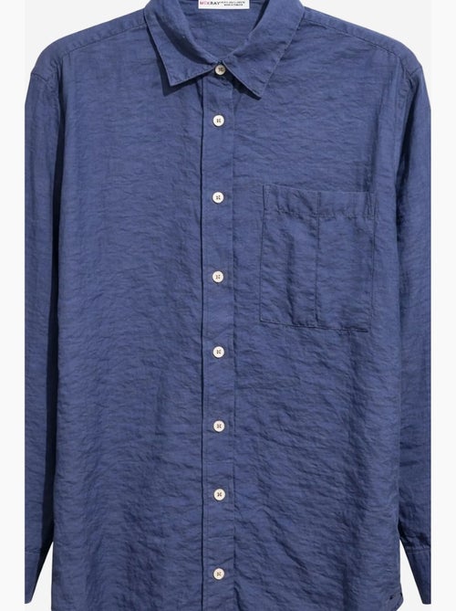 Chemise boutonnée coupe décontractée avec poche mixray - Kiabi Chemise boutonnée coupe décontractée avec poche mixray - Kiabi