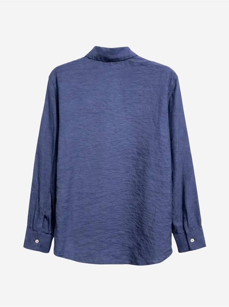 Chemise boutonnée coupe décontractée avec poche mixray Bleu marine - Kiabi