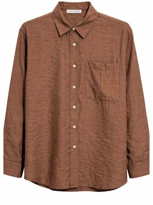 Chemise boutonnée coupe décontractée avec poche mixray - Kiabi Chemise boutonnée coupe décontractée avec poche mixray - Kiabi