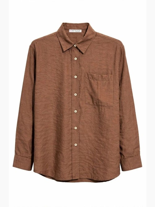 Chemise boutonnée coupe décontractée avec poche mixray - Kiabi Chemise boutonnée coupe décontractée avec poche mixray - Kiabi