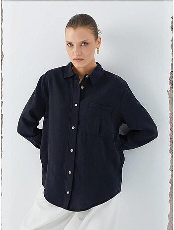 Chemise boutonnée coupe décontractée avec poche mixray