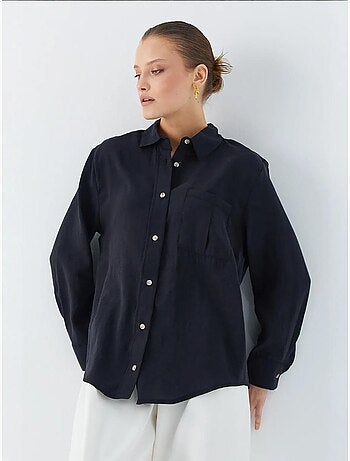 Chemise boutonnée coupe décontractée avec poche mixray