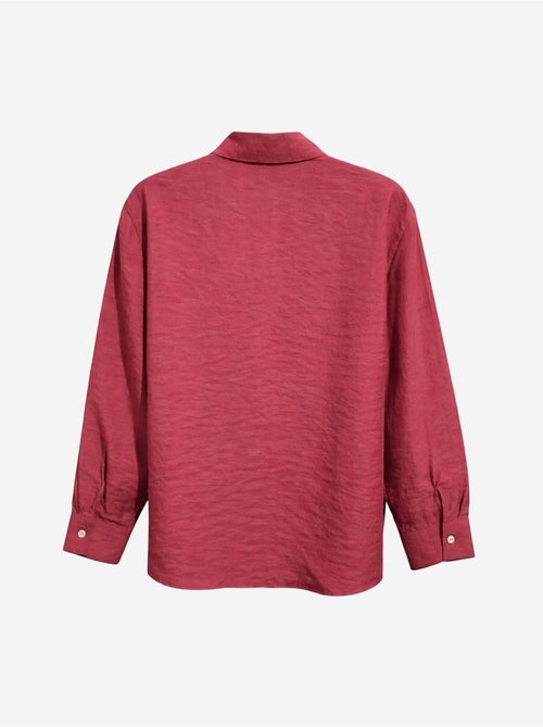 Chemise boutonnée coupe décontractée avec poche mixray - Kiabi Chemise boutonnée coupe décontractée avec poche mixray - Kiabi