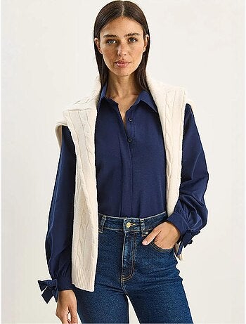 Chemise boutonnée coupe décontractée ceinturée lucci