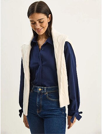 Chemise boutonnée coupe décontractée ceinturée lucci