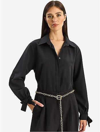 Chemise boutonnée coupe décontractée ceinturée lucci