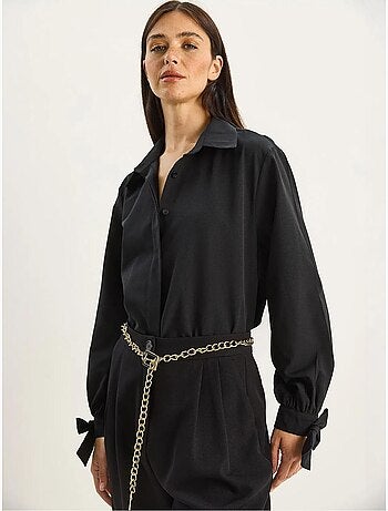 Chemise boutonnée coupe décontractée ceinturée lucci