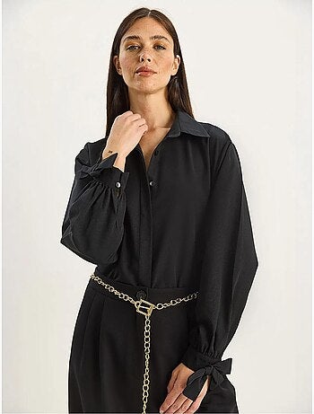 Chemise boutonnée coupe décontractée ceinturée lucci