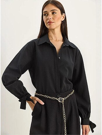 Chemise boutonnée coupe décontractée ceinturée lucci