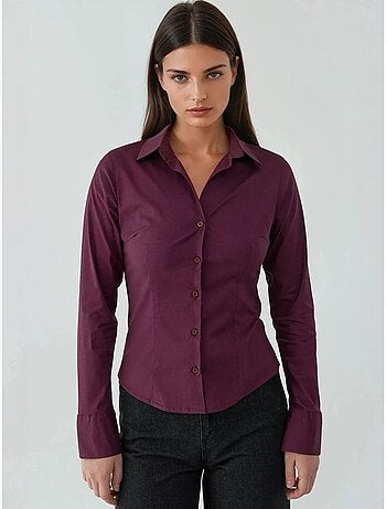 Chemise boutonnée élégante à manches longues