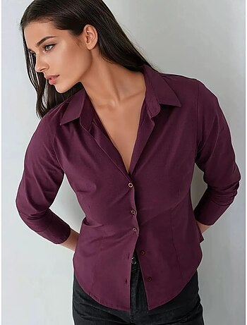 Chemise boutonnée élégante à manches longues