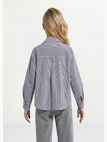Chemise boutonnée en denim rayé - afibel