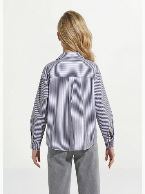 Chemise boutonnée en denim rayé - afibel - Kiabi Chemise boutonnée en denim rayé - afibel - Kiabi