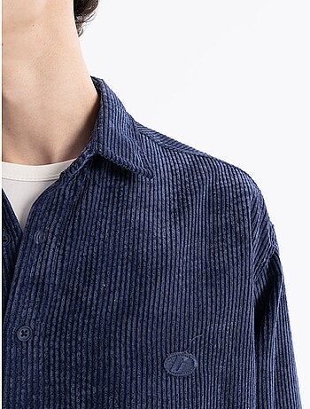 Chemise boutonnée en gabardine texturée giesto