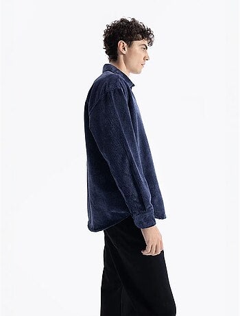 Chemise boutonnée en gabardine texturée giesto