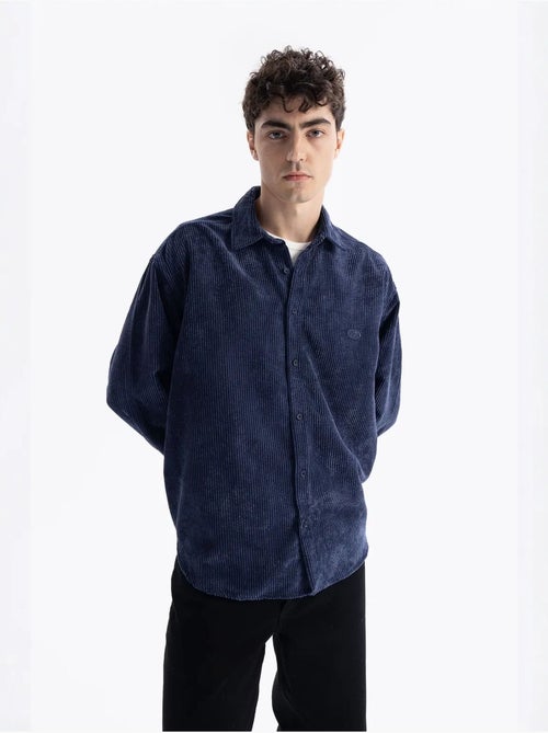 Chemise boutonnée en gabardine texturée giesto - Kiabi Chemise boutonnée en gabardine texturée giesto - Kiabi