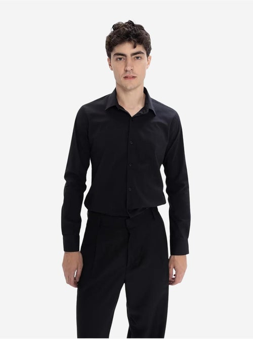 Chemise boutonnée en popeline coupe slim giesto - Kiabi Chemise boutonnée en popeline coupe slim giesto - Kiabi