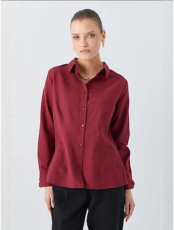 Chemise boutonnée en popeline coupe slim mixray