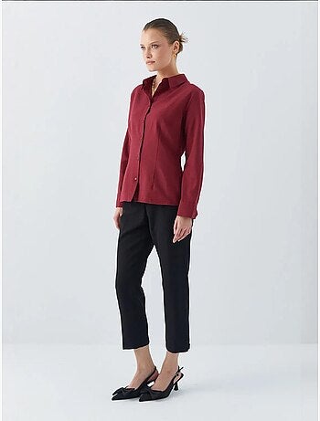 Chemise boutonnée en popeline coupe slim mixray