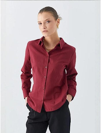 Chemise boutonnée en popeline coupe slim mixray