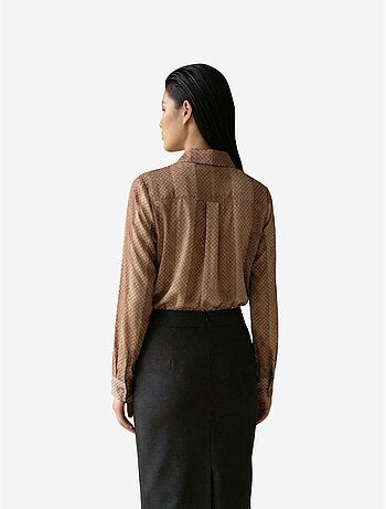 Chemise boutonnée en velours tissé à rayures my fashion