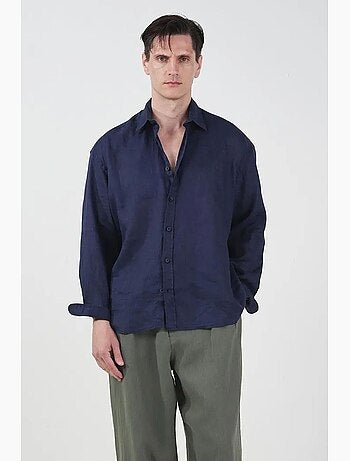 Chemise boutonnée oversize à col chemise giesto