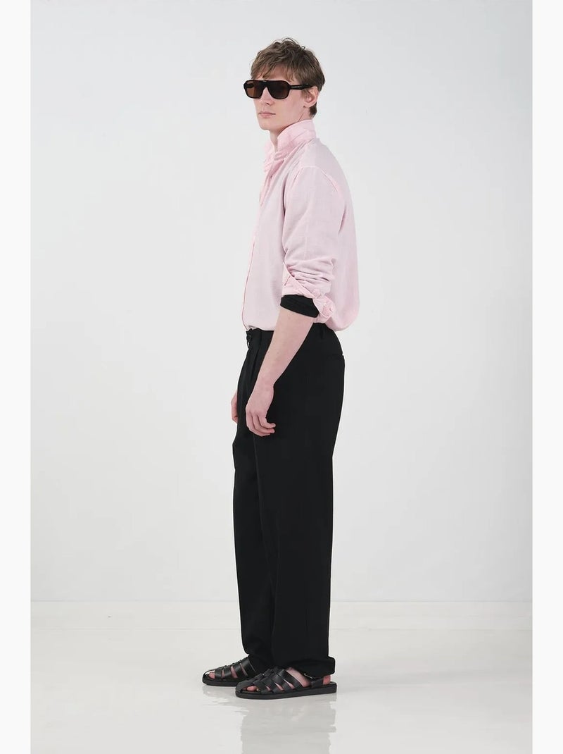 Chemise boutonnée oversize à manches longues giesto Rose clair - Kiabi