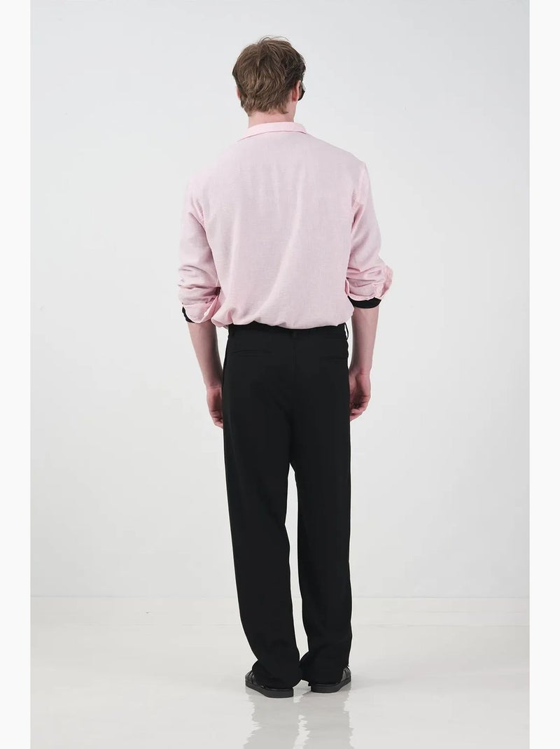 Chemise boutonnée oversize à manches longues giesto Rose clair - Kiabi