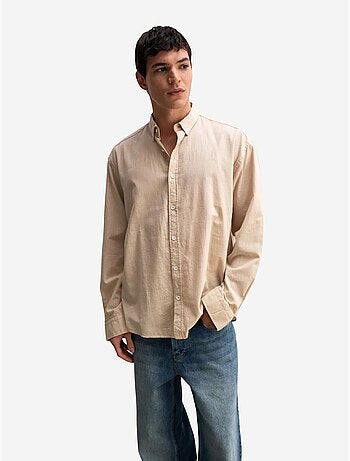 Chemise boutonnée oversize en coton giesto