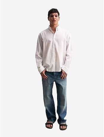 Chemise boutonnée oversize en coton giesto