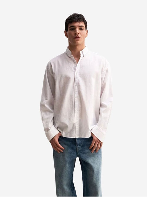 Chemise boutonnée oversize en coton giesto - Kiabi Chemise boutonnée oversize en coton giesto - Kiabi