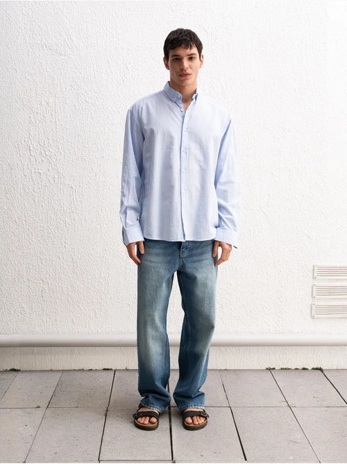 Chemise boutonnée oversize en coton giesto - Kiabi Chemise boutonnée oversize en coton giesto - Kiabi