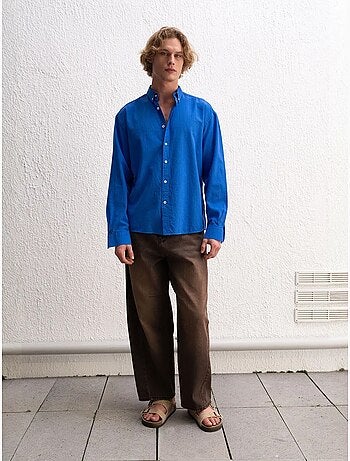 Chemise boutonnée oversize en coton giesto