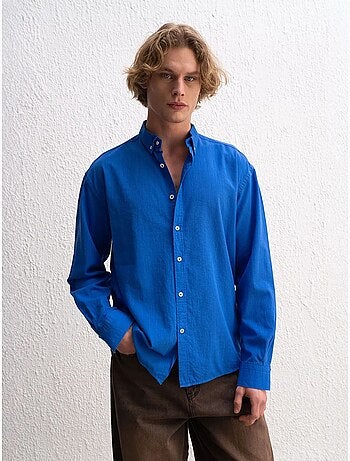 Chemise boutonnée oversize en coton giesto