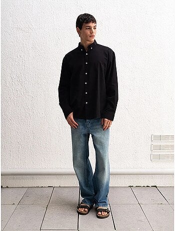 Chemise boutonnée oversize en coton giesto