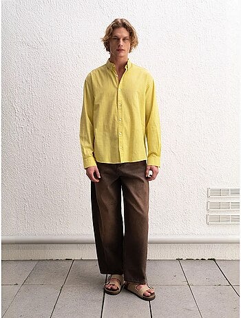 Chemise boutonnée oversize en coton giesto