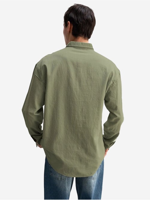 Chemise boutonnée oversize en coton giesto - Kiabi Chemise boutonnée oversize en coton giesto - Kiabi