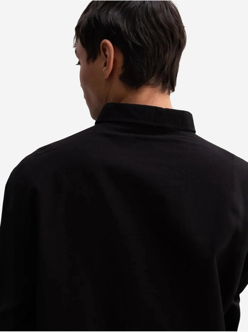 Chemise boutonnée oversize en coton giesto Noir - Kiabi