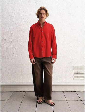 Chemise boutonnée oversize en coton giesto