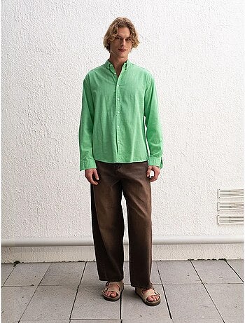 Chemise boutonnée oversize en coton giesto