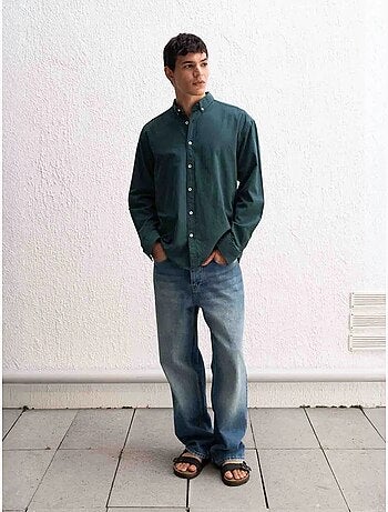 Chemise boutonnée oversize en coton giesto