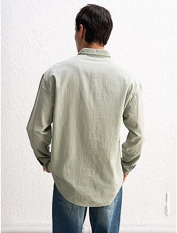 Chemise boutonnée oversize en coton giesto