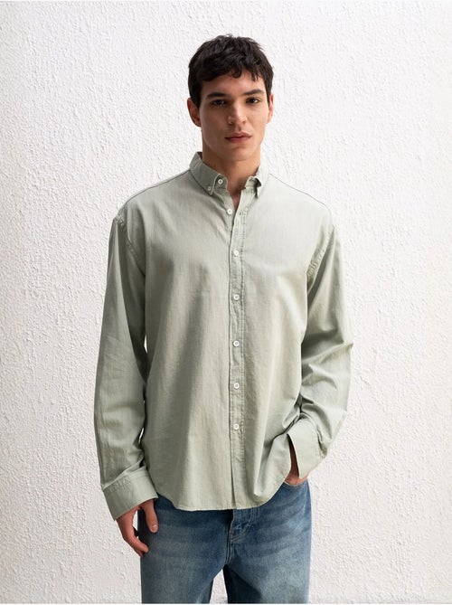 Chemise boutonnée oversize en coton giesto - Kiabi Chemise boutonnée oversize en coton giesto - Kiabi