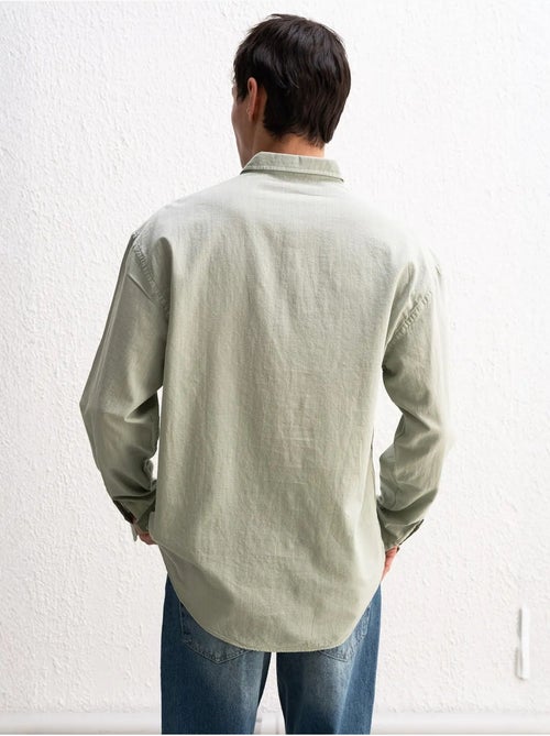 Chemise boutonnée oversize en coton giesto - Kiabi Chemise boutonnée oversize en coton giesto - Kiabi